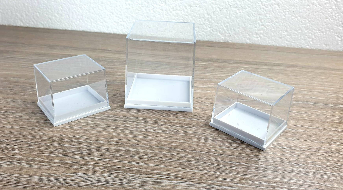 Clear Plastic Crystal / Mineral Display boxes