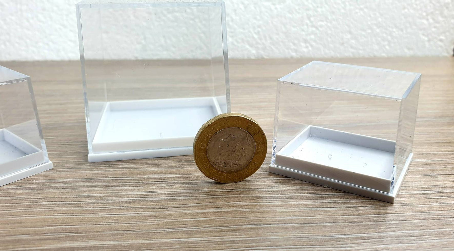 Clear Plastic Crystal / Mineral Display boxes