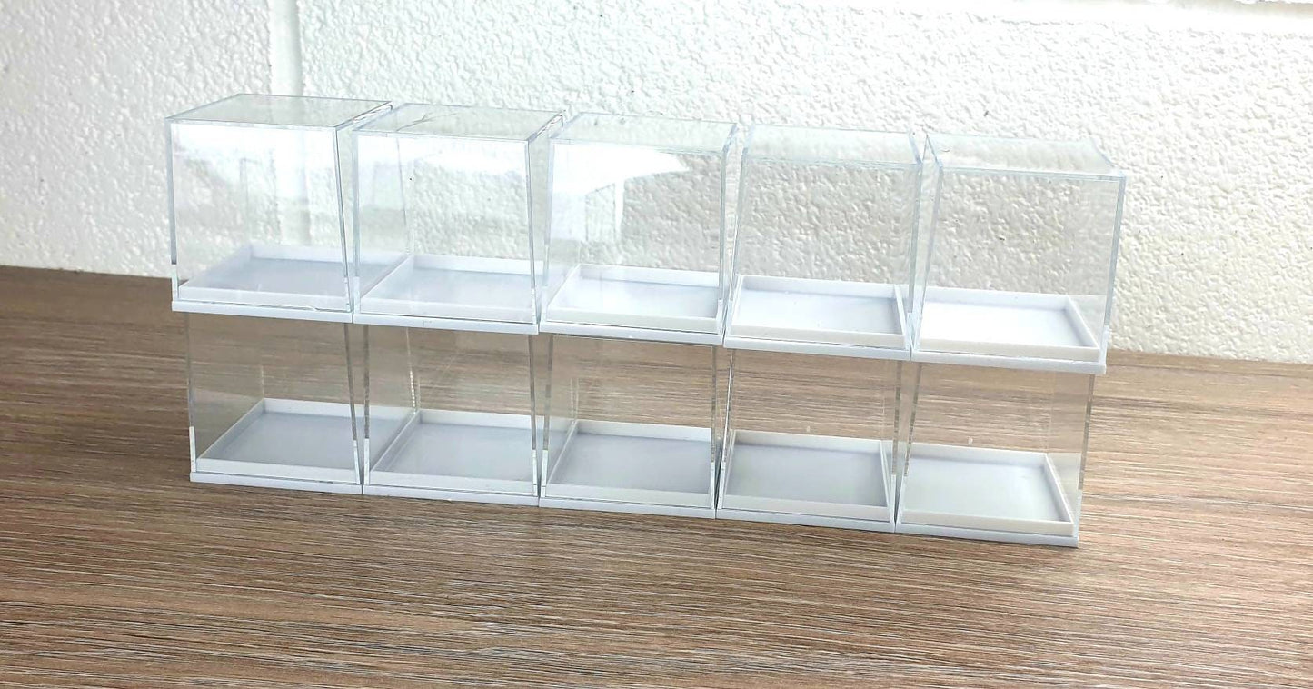 Clear Plastic Crystal / Mineral Display boxes