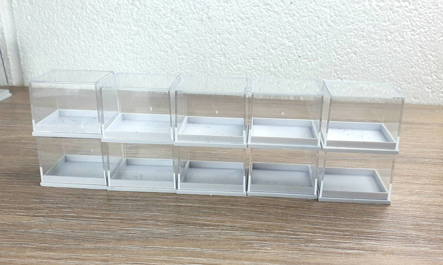 Clear Plastic Crystal / Mineral Display boxes