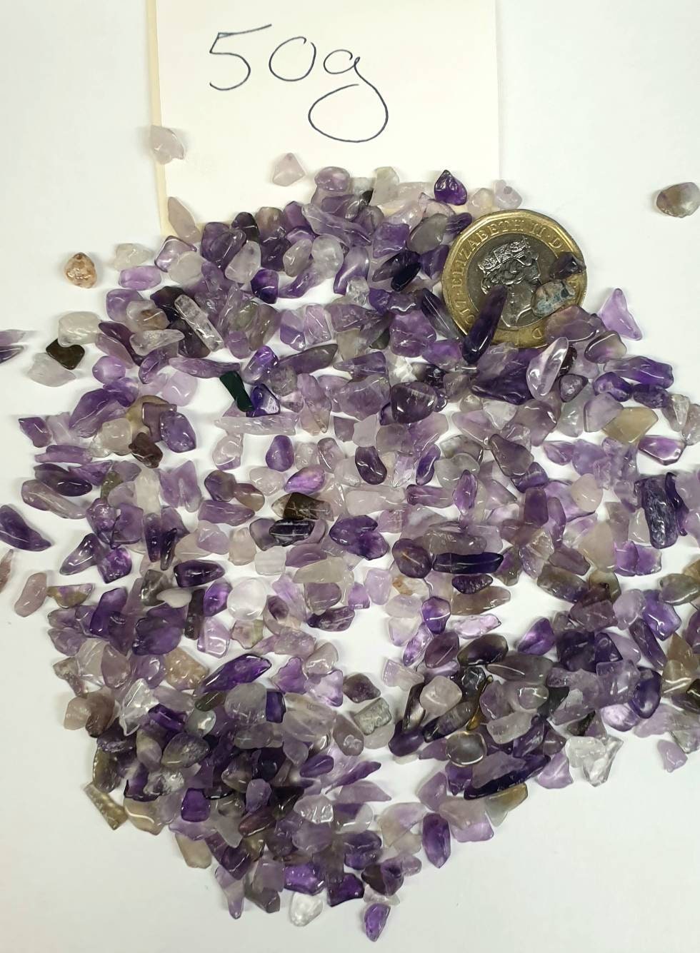 Extra Small Amethyst Crystal Chips 50g Bags - Arts Crafts