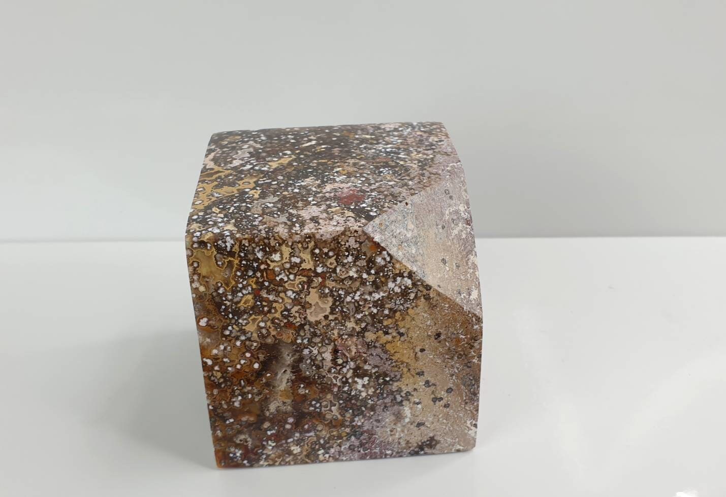 2) Crystal Cube Ocean Jasper