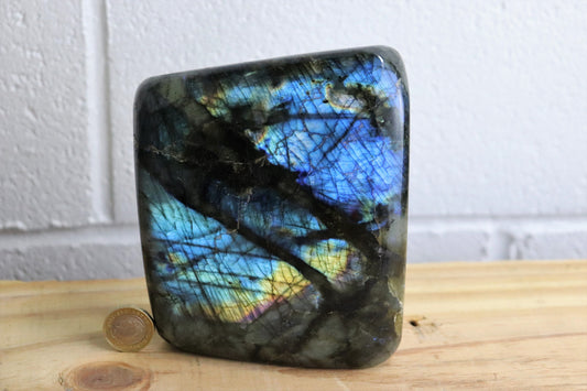 32) Large Labradorite Crystal Polished