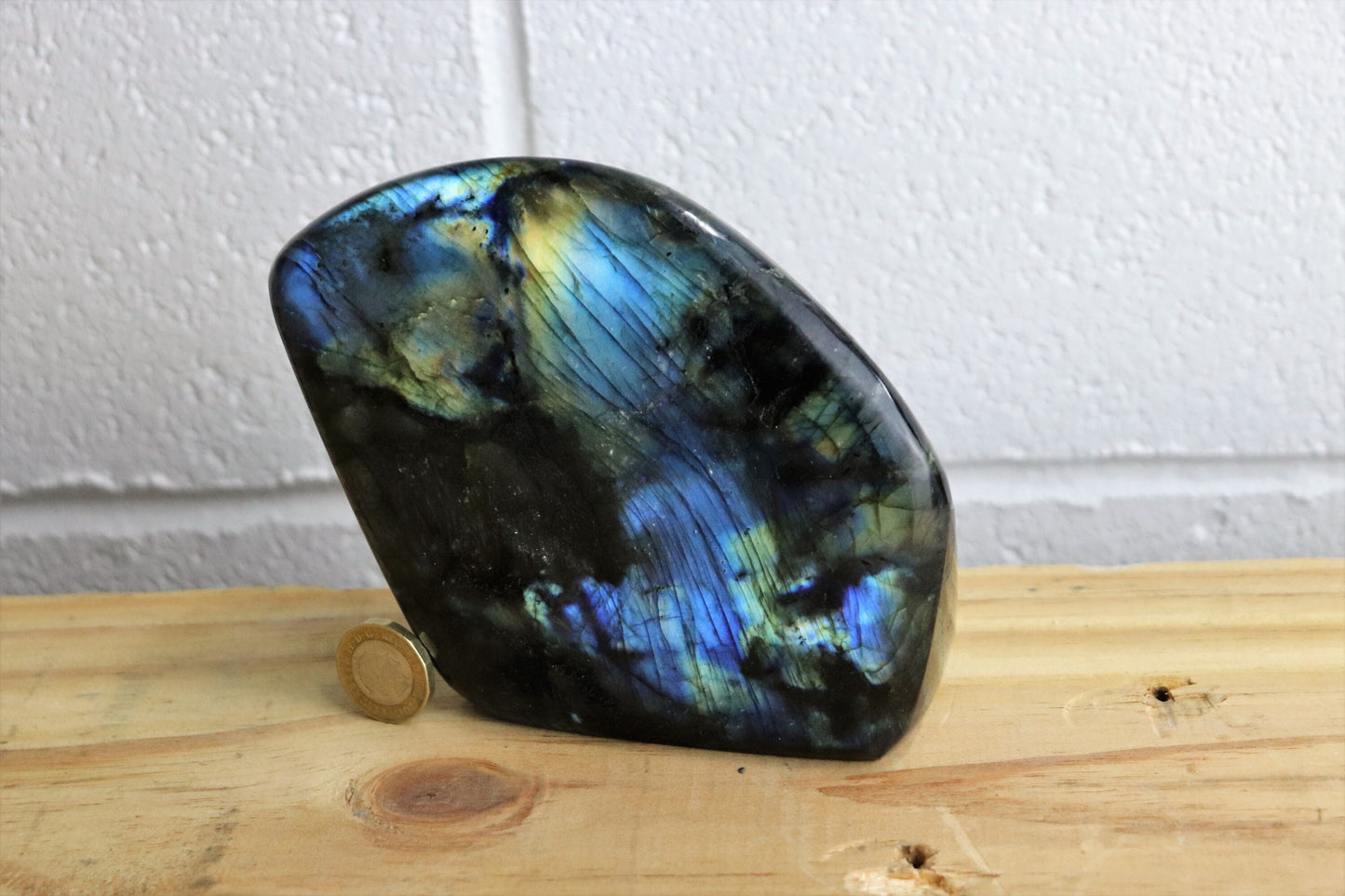 29) Large Labradorite Crystal Polished