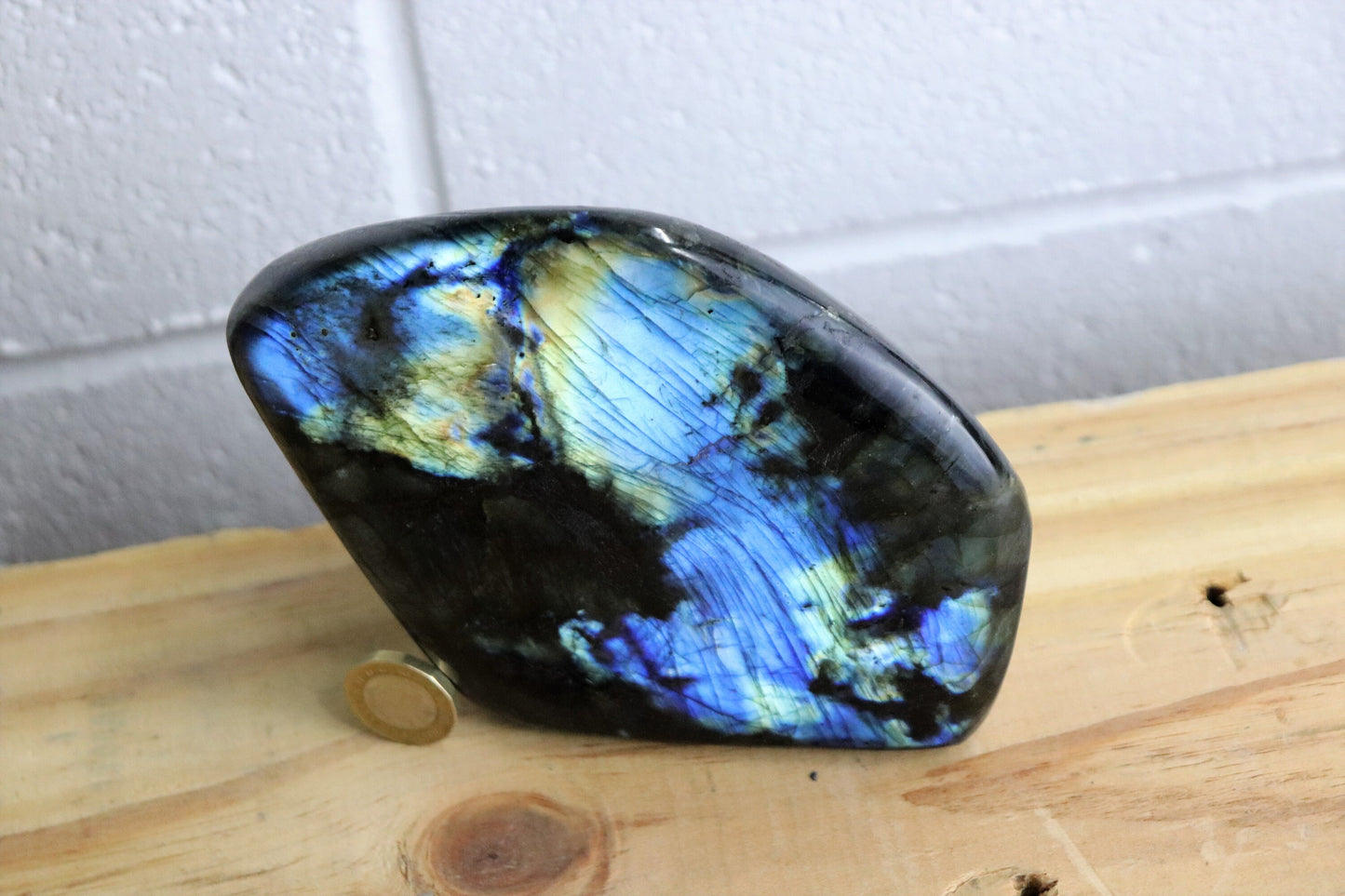 29) Large Labradorite Crystal Polished