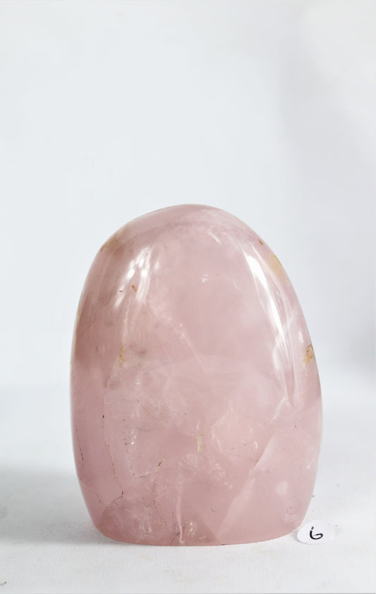 6) Rose Quartz Crystal , Freestanding Great Gift Home Decor