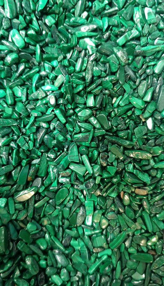 Extra Small Malachite Crystal Chips 50g Bags - Arts Crafts