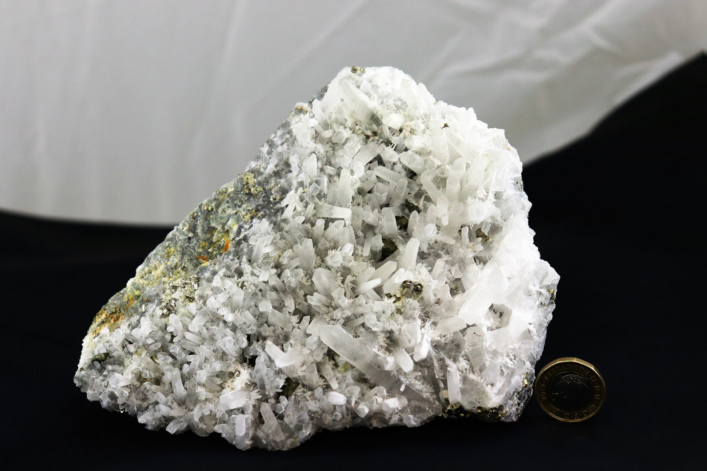 Large Quartz Crystal + Pyrite Natural Collectors Crystal - Bulgaria