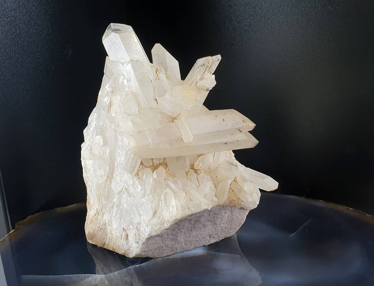 19) large Quartz Crystal Cluster