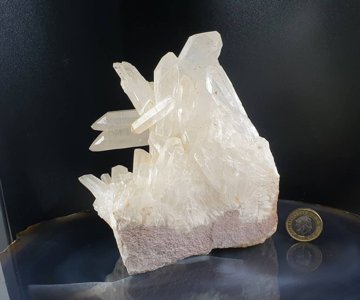 19) large Quartz Crystal Cluster