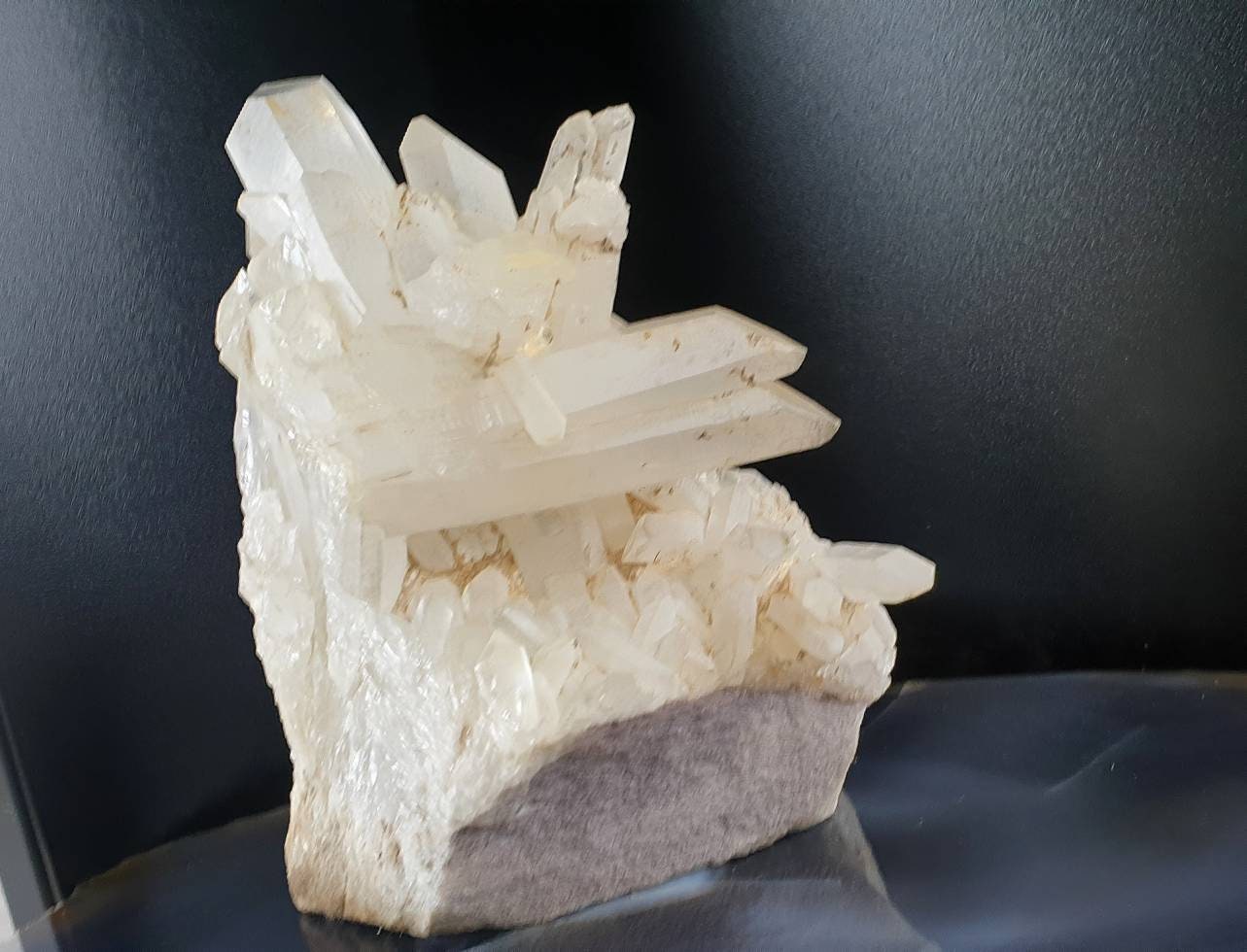 19) large Quartz Crystal Cluster