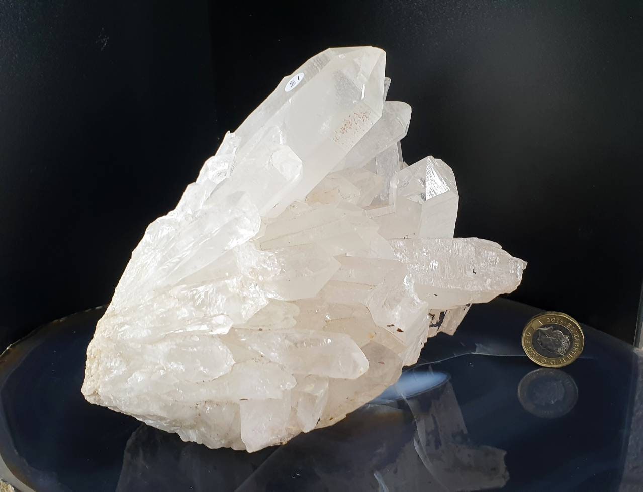 13) large Quartz Crystal Cluster