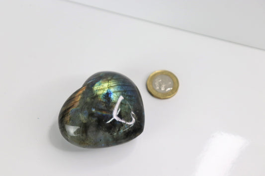 6) Labradorite Crystal Heart