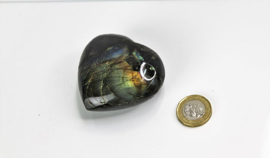 5) Labradorite Crystal Heart