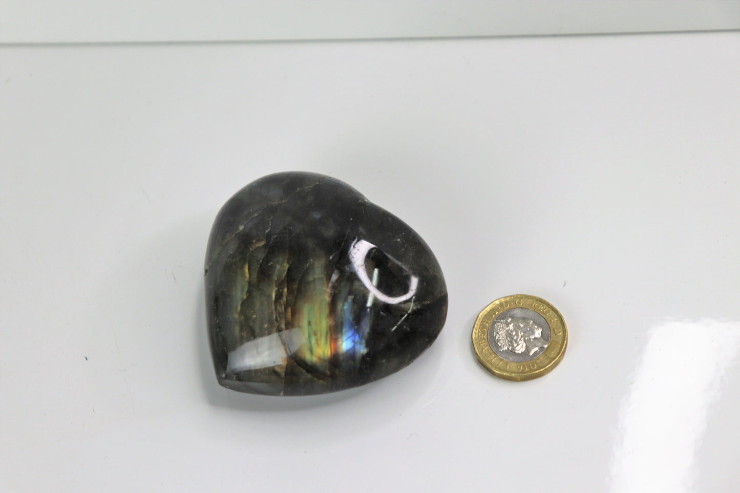 5) Labradorite Crystal Heart