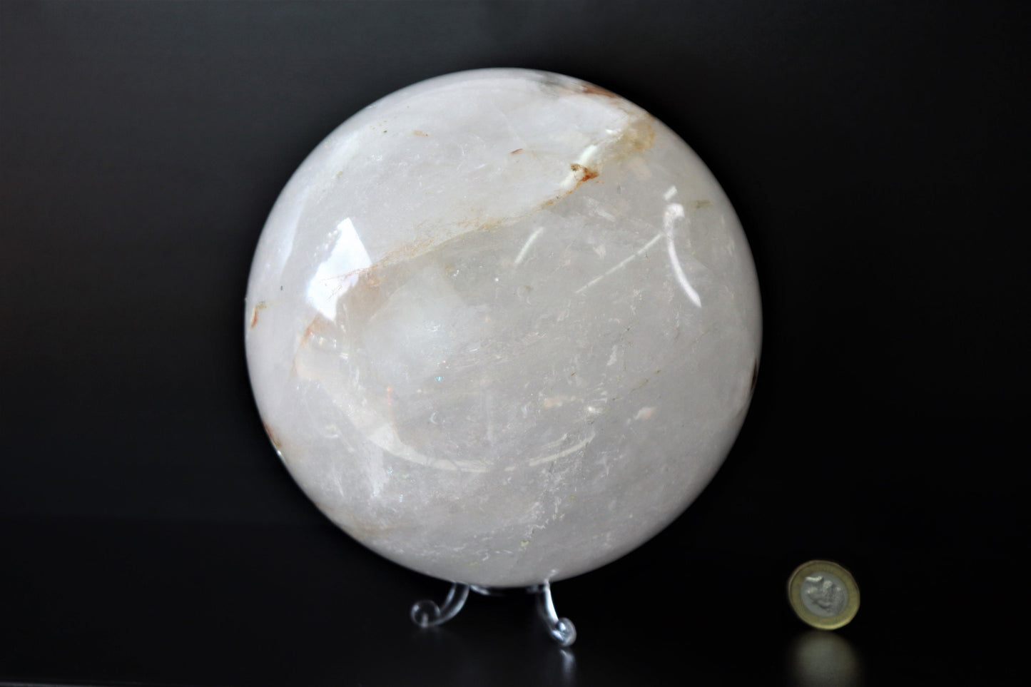 91) Large Quartz  Crystal Sphere  7"   6.05KG