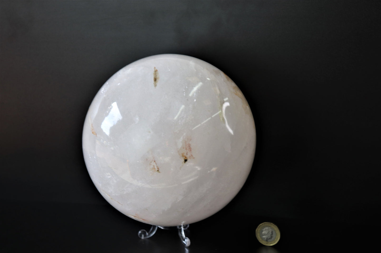 91) Large Quartz  Crystal Sphere  7"   6.05KG