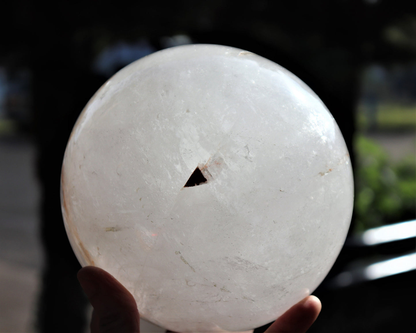 91) Large Quartz  Crystal Sphere  7"   6.05KG