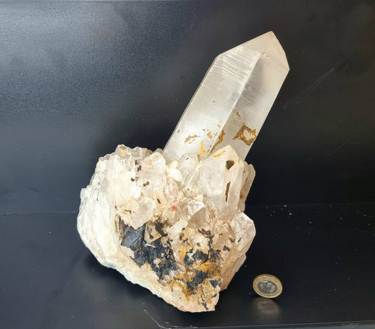 28) large Quartz Crystal point Cluster