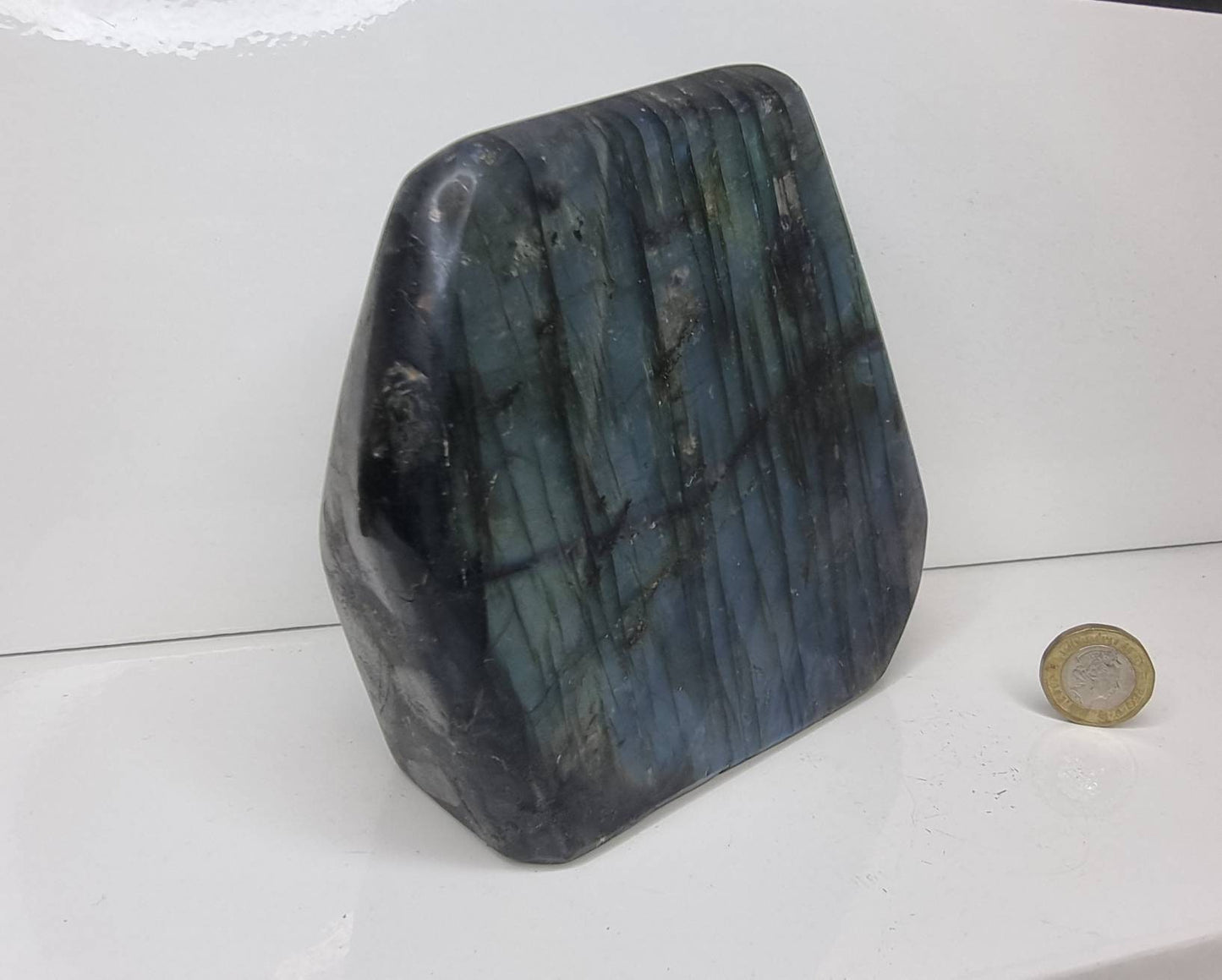 13) Large Labradorite Crystal Polished