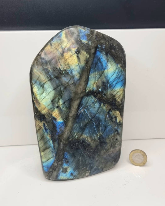 10) Large Labradorite Crystal Polished