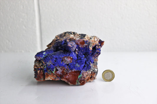 6) Azurite On Quartz Rough Crystal