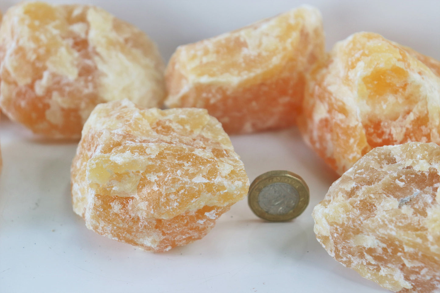 Rough Orange Calcite Crystal Piece