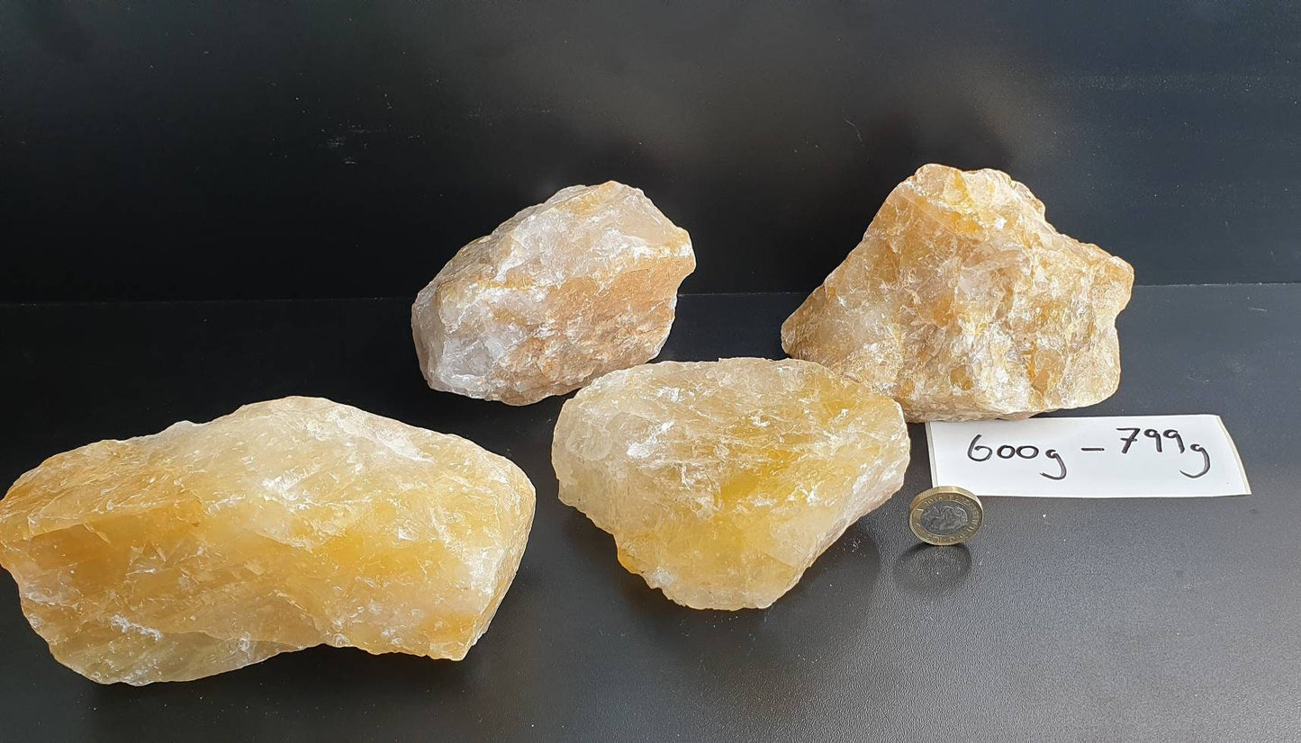 Large Raw Golden Healer Quartz Crystal Rough x1 (Yellow Hematoid Quartz)