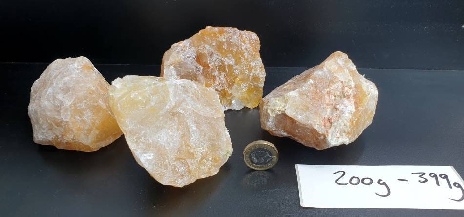 Large Raw Golden Healer Quartz Crystal Rough x1 (Yellow Hematoid Quartz)