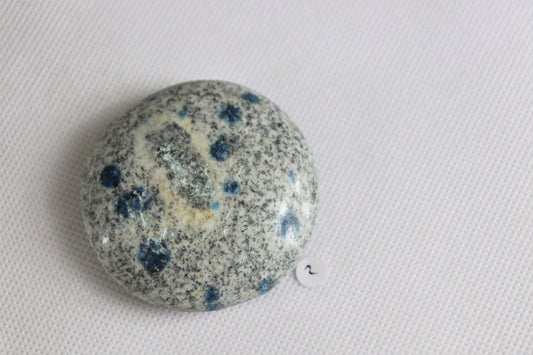 2) K2 Stone Crystal Malachite Azurite Granite Palmstone