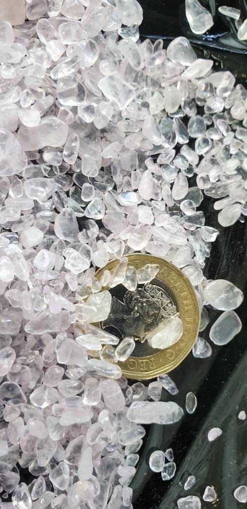 Extra Small / Fine Rose Quartz Crystal Chips 50g Bags - Arts Crafts