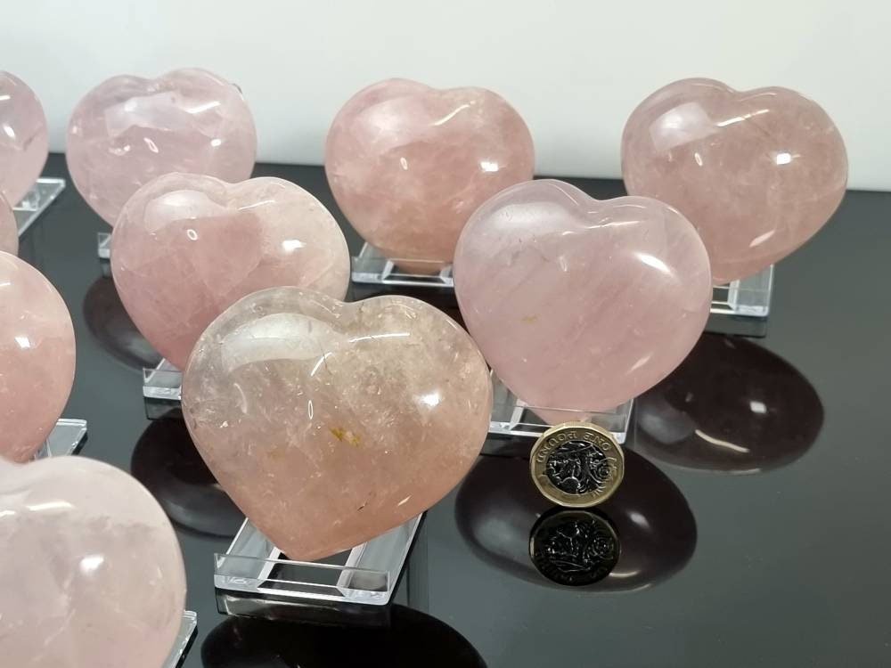 Large Rose Quartz Crystal Heart