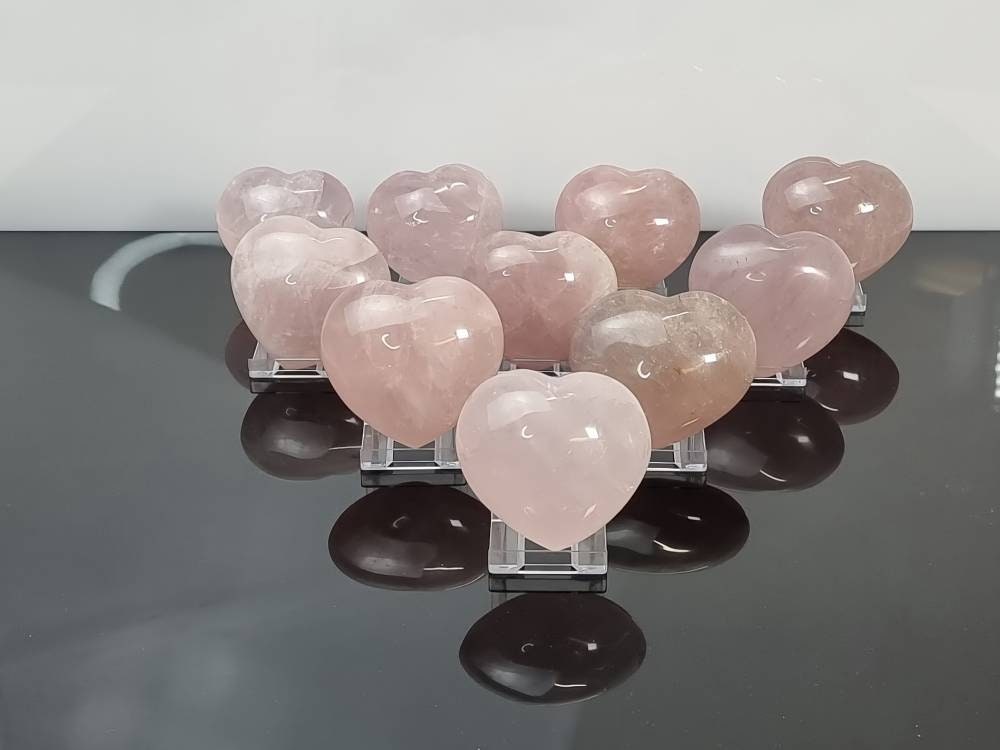 Large Rose Quartz Crystal Heart