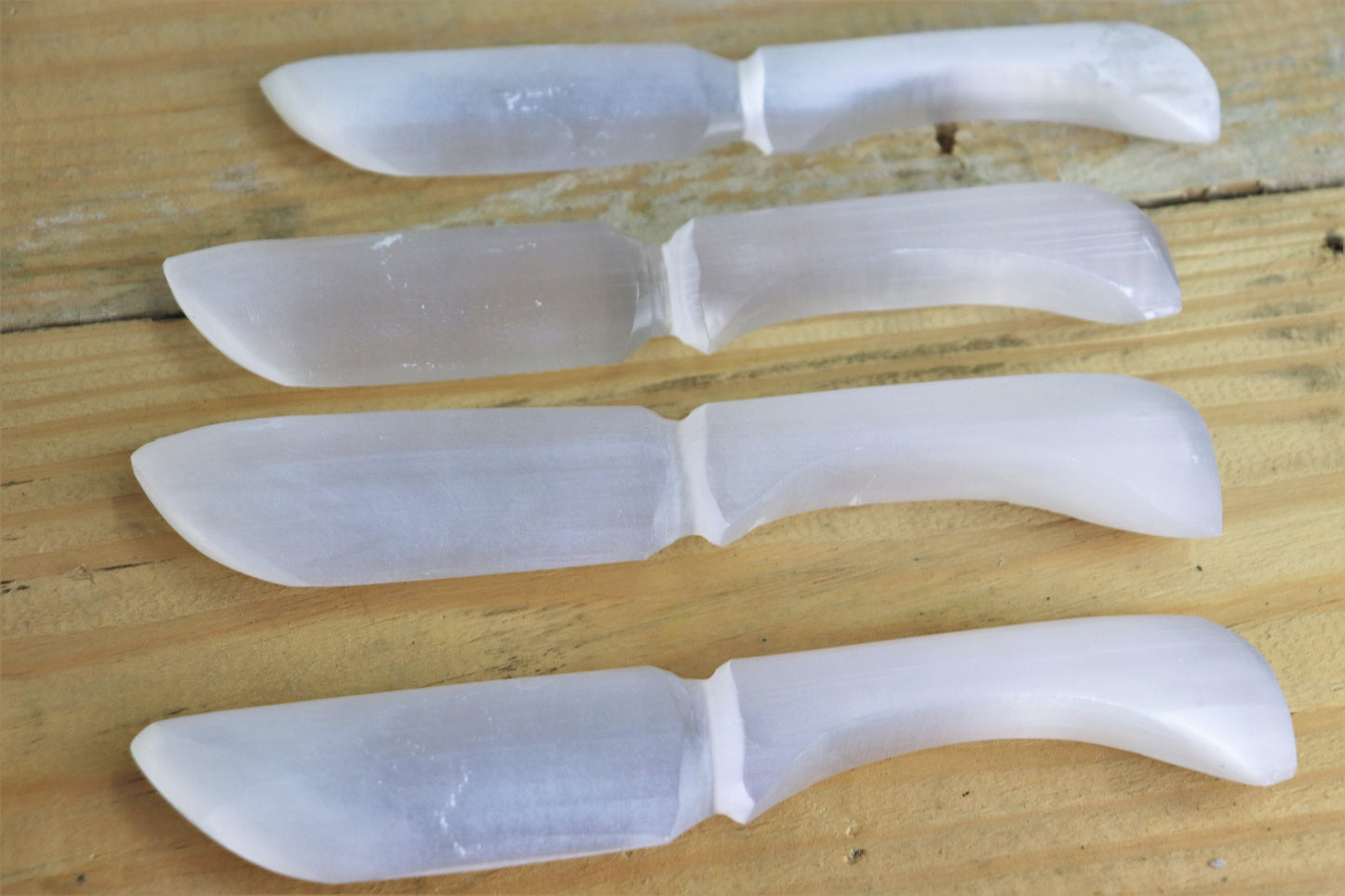 Selenite Crystal Dagger Wand Display Piece  19cm