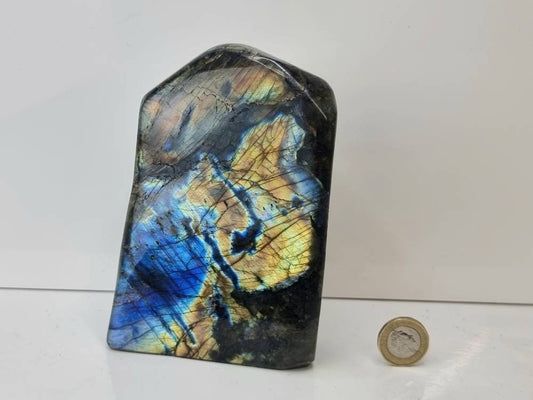 33) Large Labradorite Crystal Polished