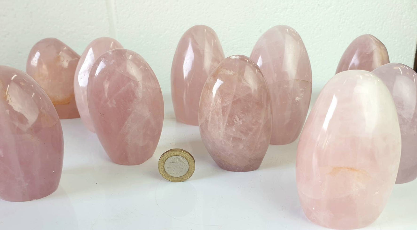 1 X Rose Quartz Crystal Freeform