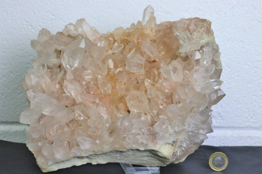 Extra Large Pink Himalayan Quartz Cluster 4.1KG inc a double terminated Quartz point.