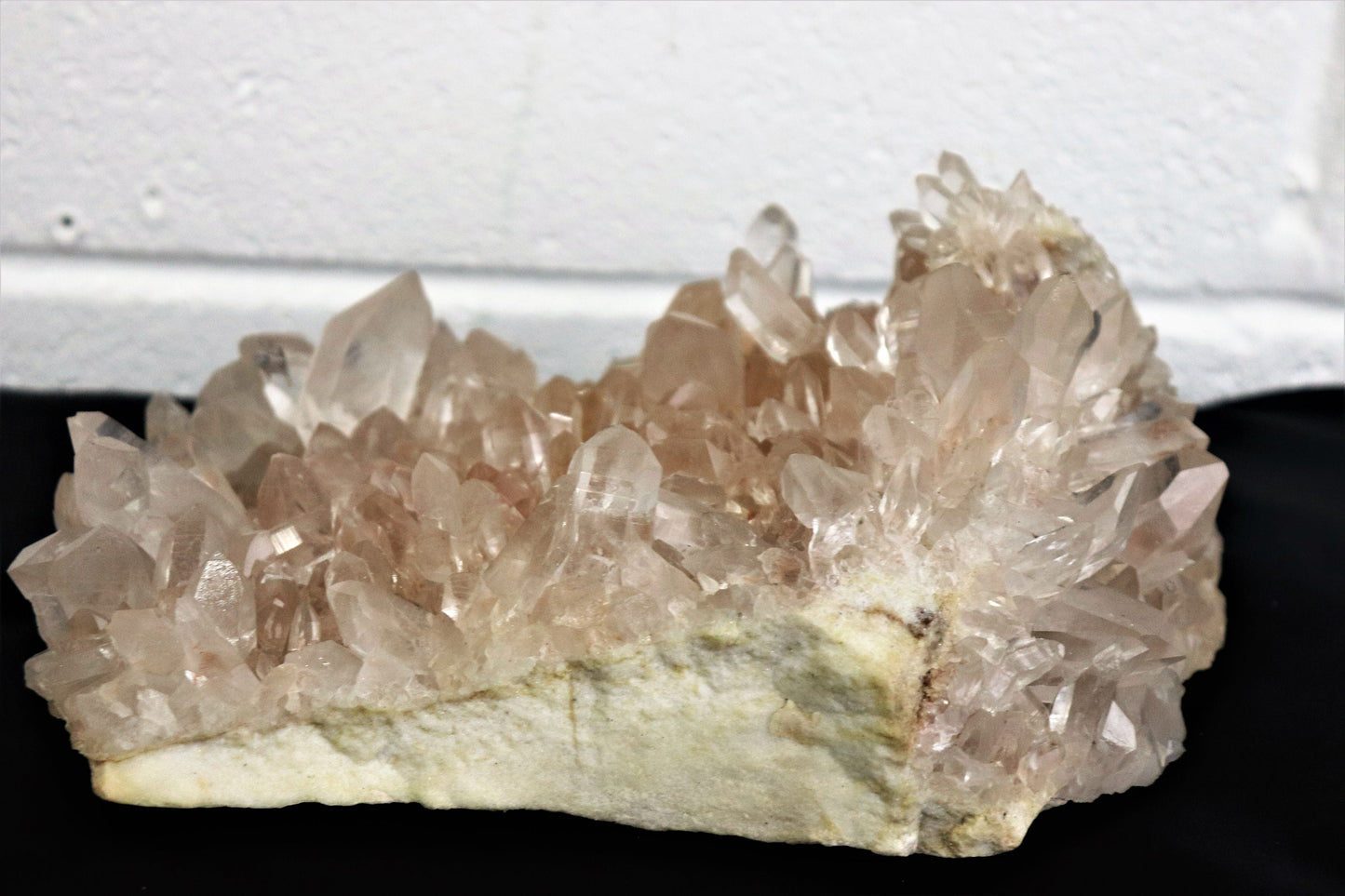 Extra Large Pink Himalayan Quartz Cluster 4.1KG inc a double terminated Quartz point.