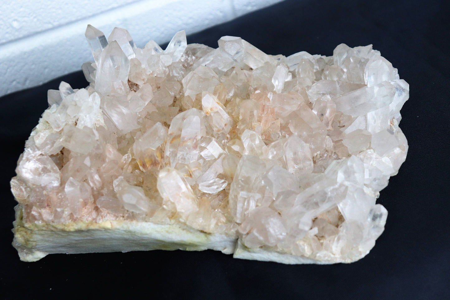 Extra Large Pink Himalayan Quartz Cluster 4.1KG inc a double terminated Quartz point.