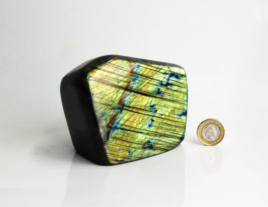 62) Large Labradorite Crystal Polished AAA Grade