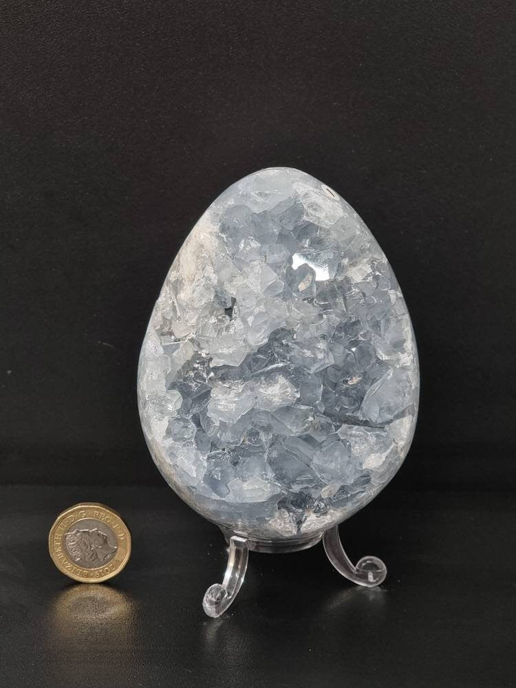 1) Celestite Crystal Egg