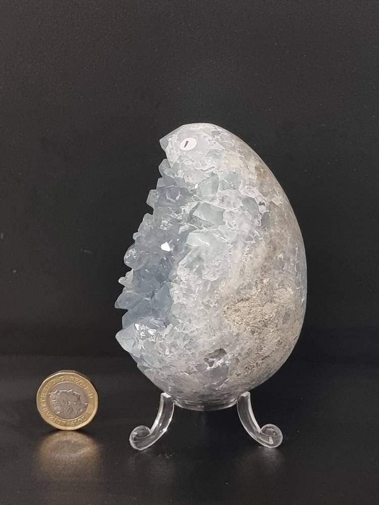 1) Celestite Crystal Egg