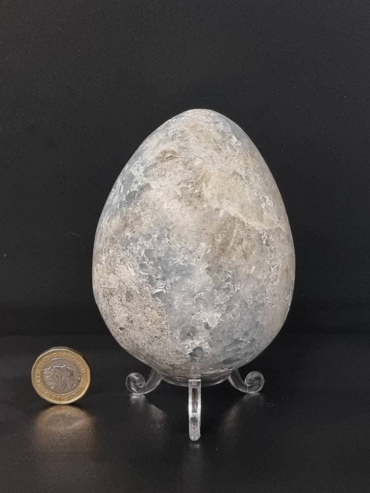 1) Celestite Crystal Egg