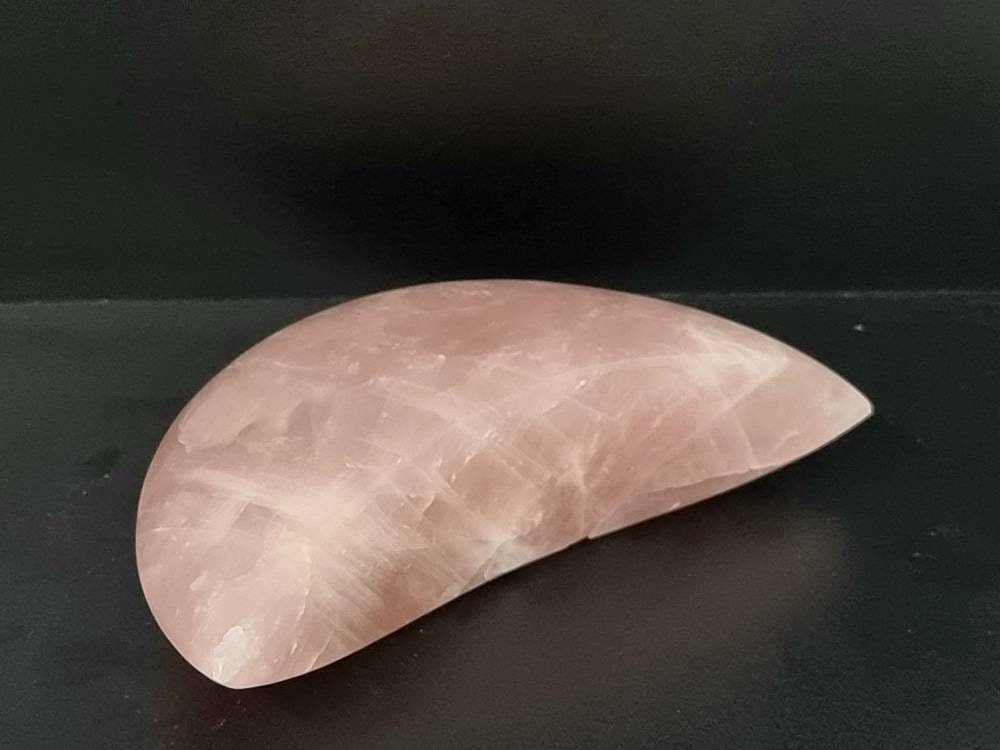 3) Large Rose Quartz Crystal Moon