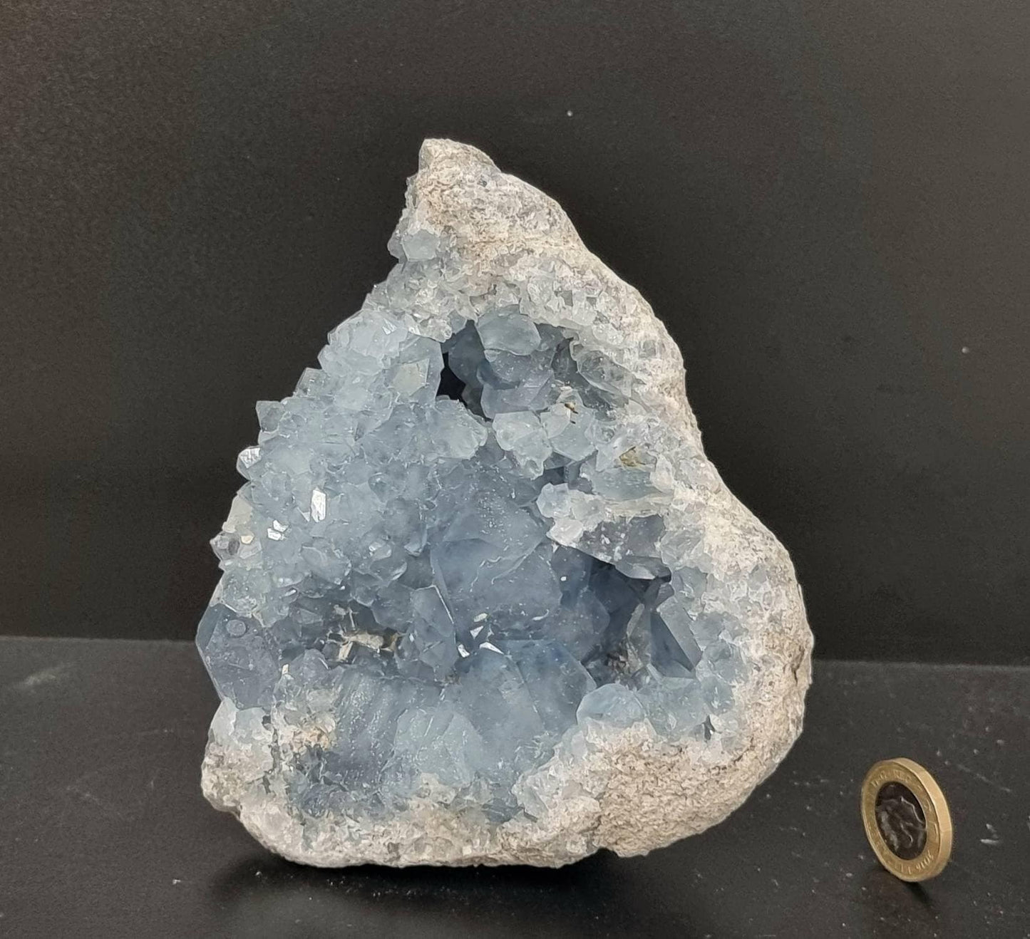 22) Large Celestite Crystal Geode