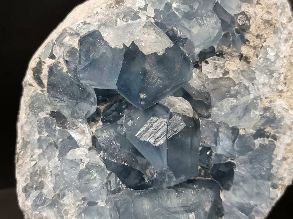 9) Large Celestite Crystal Geode