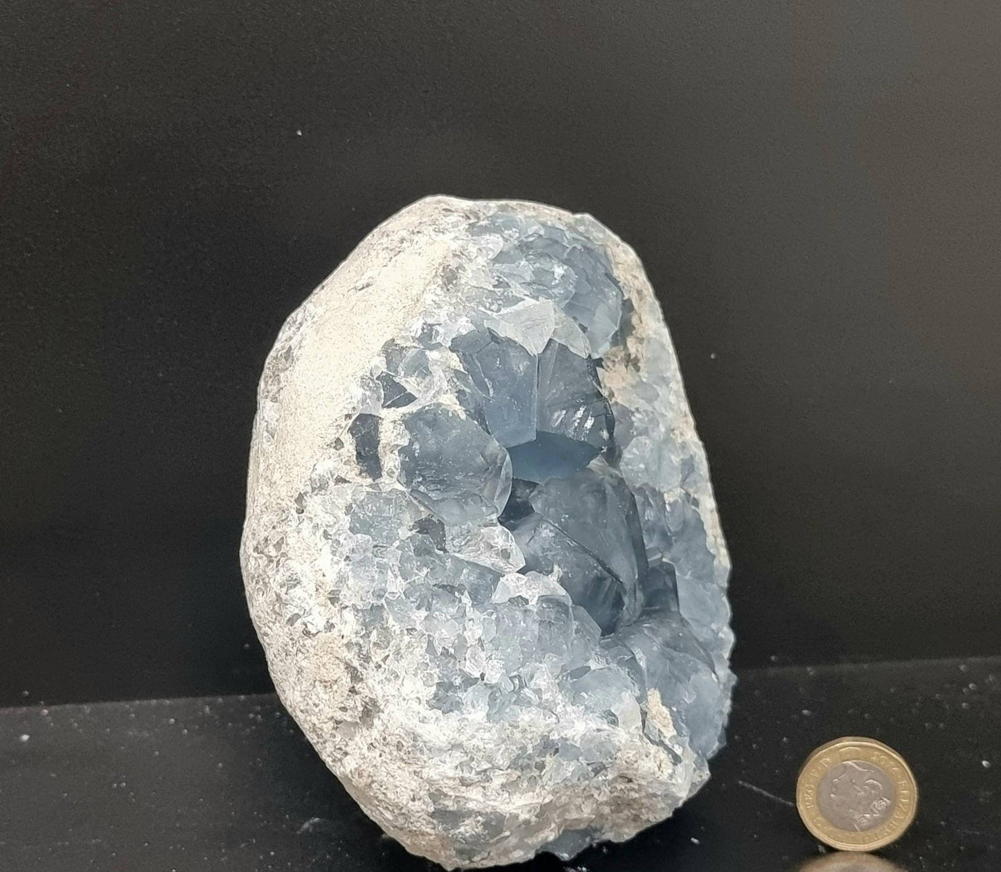 9) Large Celestite Crystal Geode