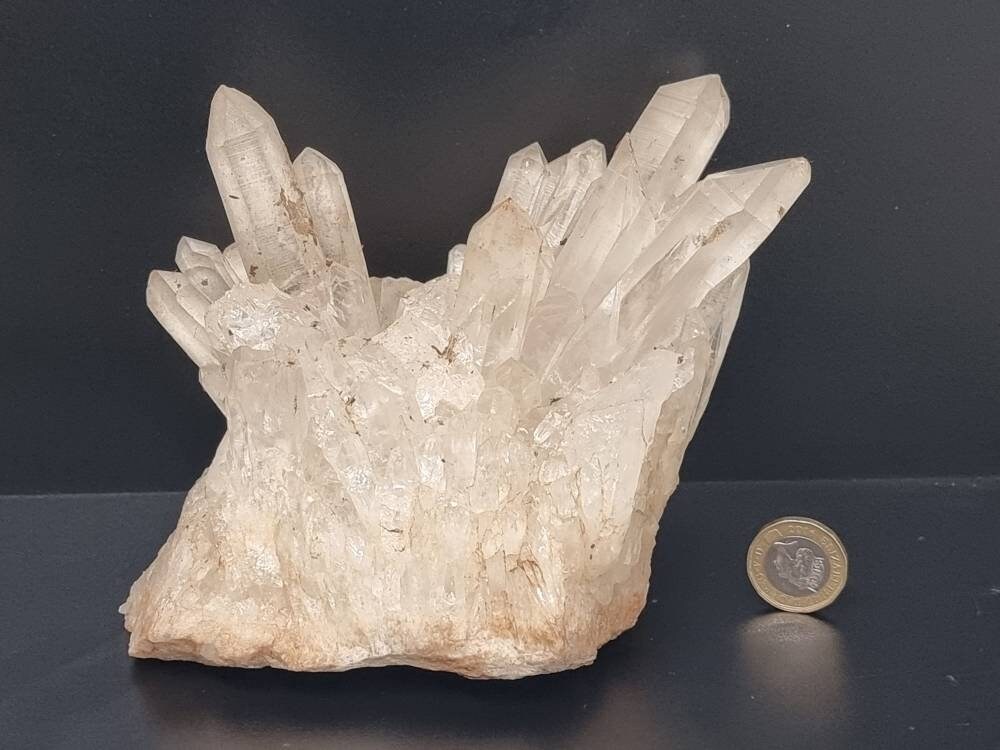 17) large Quartz Crystal Cluster