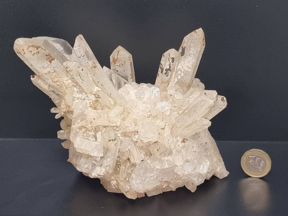 17) large Quartz Crystal Cluster