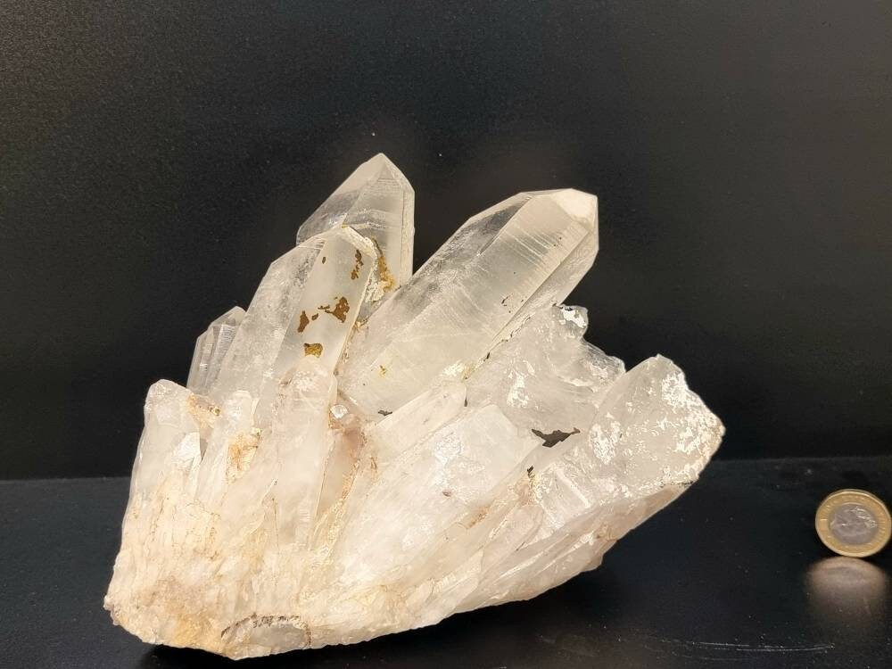 12) large Quartz Crystal Cluster